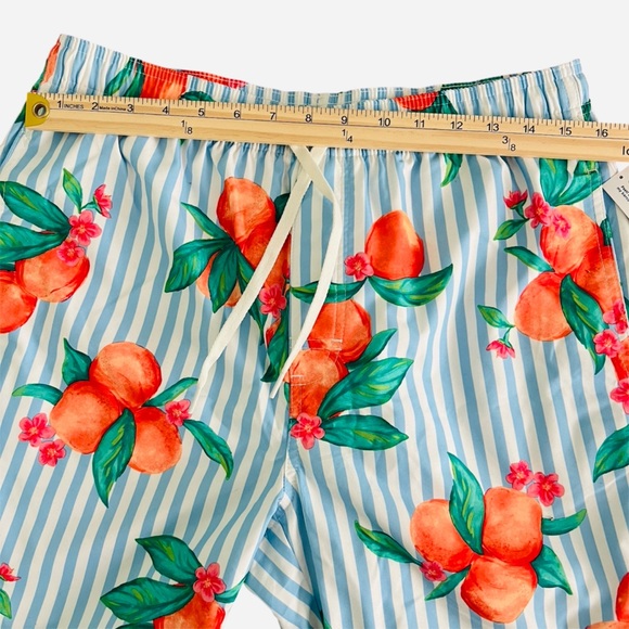 Men’s Striped Orange Peach Swim Shorts Size M NEW - Picture 5 of 5